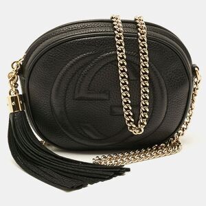 Gucci Soho Disco Mini Black Leather Chain Crossbody Bag